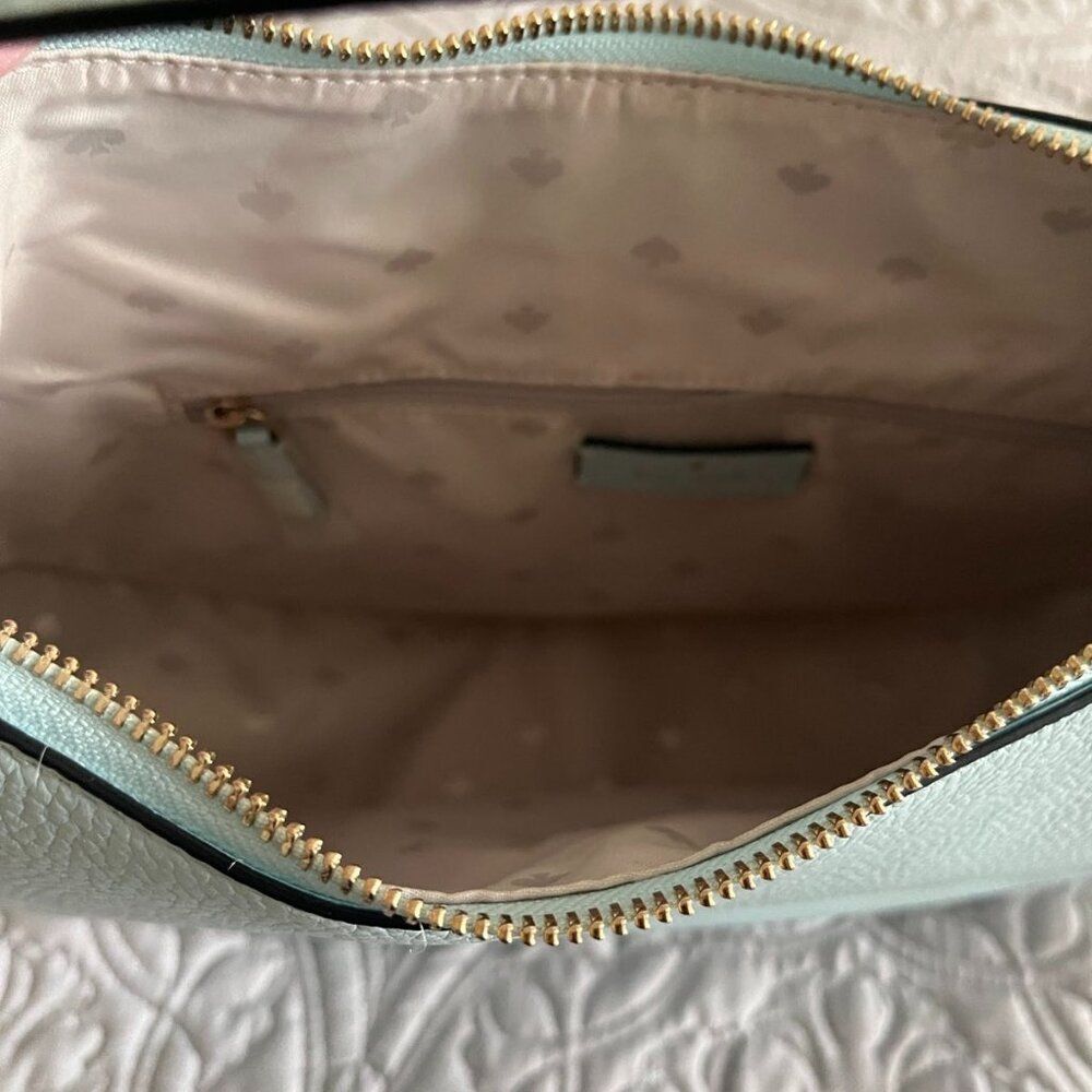 NWT Kate Spade Weston Frosty Sky Leather Large Shoulder Crossbody Bag K8453 $399 - Picture 5 of 8